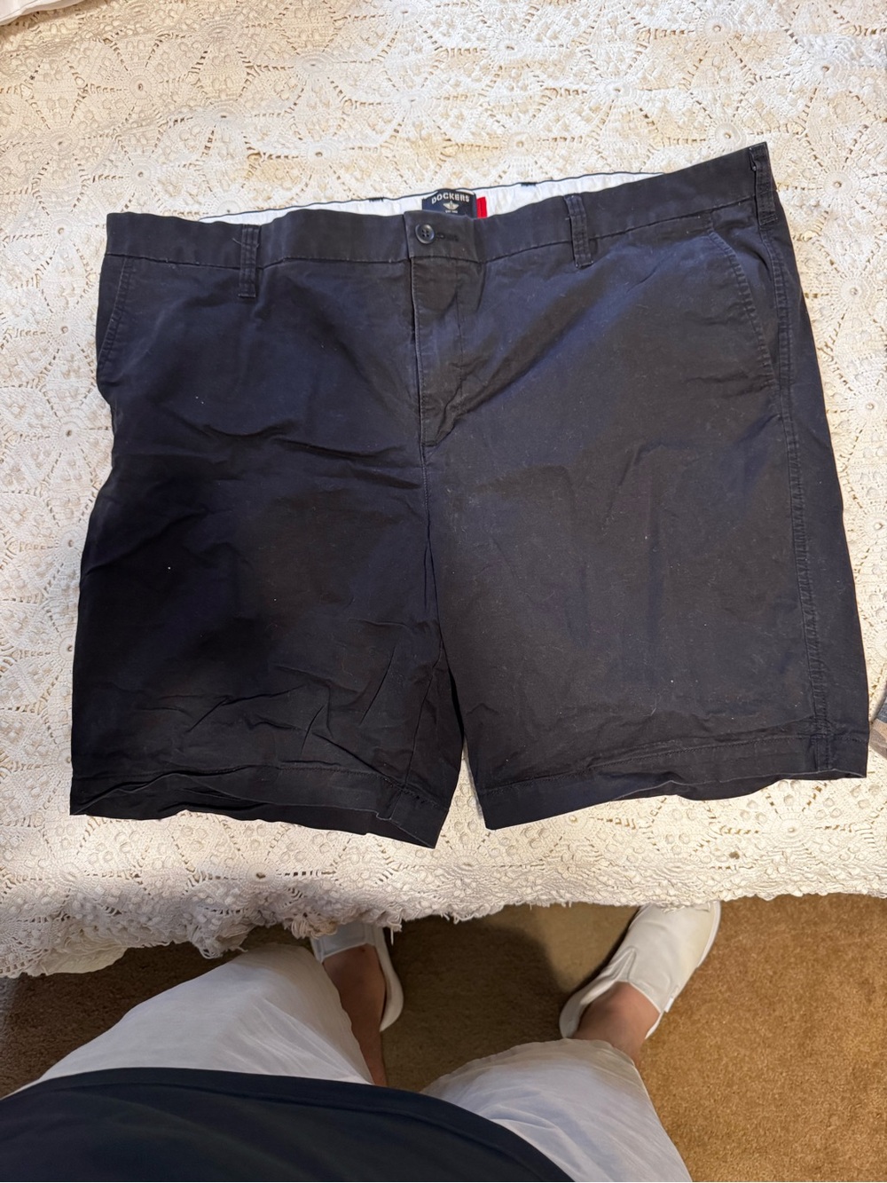 Dockers Black Flat Front Men's Shorts